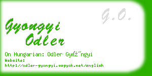 gyongyi odler business card